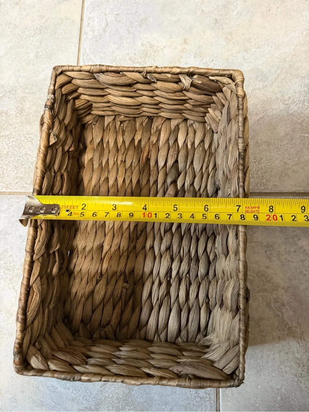The Container Store Woven Storage Basket in Dark Brown